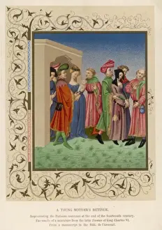 1390s Prints: Mother & Retinue C1390S