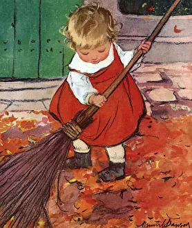 Brushing Prints: Mothers Crossing Sweeper by Muriel Dawson
