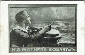 Rosary Prints: His Mothers Rosary by Eva Elwes