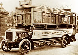 Motor bus, Burnley, early 1900s
