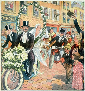 Passers Prints: A motor-cycle wedding - not only the bride and groom