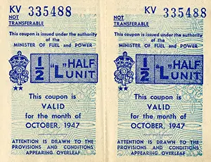 Two Motor Fuel Ration coupons in a booklet