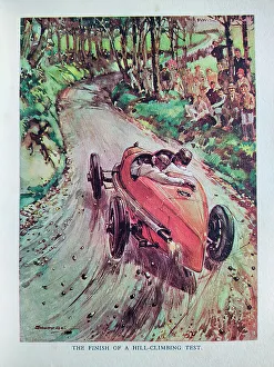 Steep Prints: The Motor Picture Book, The Finish of a Hill-Climbing Test