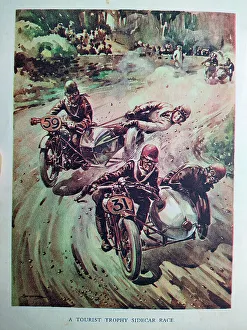 Sidecar Prints: The Motor Picture Book, A Tourist Trophy Sidecar Race
