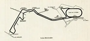Motor racing track course at Linas-Montlhery, France