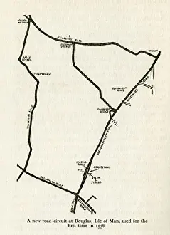 Circuit Prints: Motor racing track, new circuit, Douglas, Isle of Man