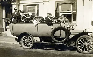 Candid Prints: Motor trip in a slightly charabanc, Bournemouth, Dorset