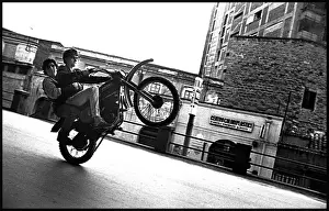 Palermo Prints: Two on motorbike, Palermo, Italy