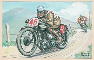 Davies Prints: Motorcycle, 1930s