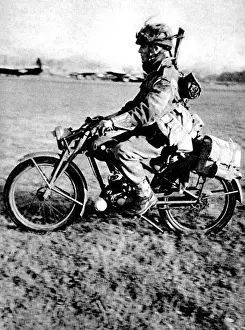Motorcyclist of the British First Airborne; Second World War