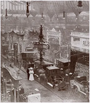 Displaying Prints: Motoring Show at Olympia 1907