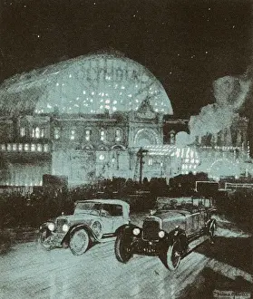 Motorists passing Olympia, London 1926