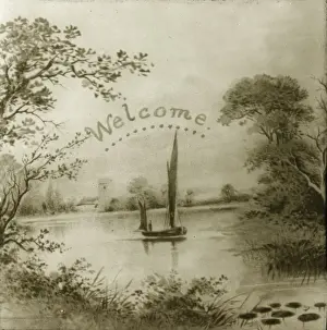 Mottos Prints: Mottos - Watery Welcome