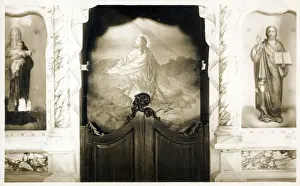 Moudros, Lemnos, Greece - The Interior of the Greek Church - detail of the doorway (see 13565366). Date: 1922