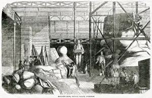 London Prints: Moulding room - Crystal Palace, Sydenham 1854