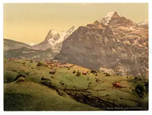 Eiger Prints: Mount Eiger, Monch and Jungfrau, Murren, Bernese Oberland, S