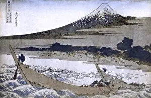 Distinctive Prints: Mount Fuji, Japan - Reproduction of a Hokusai woodcut