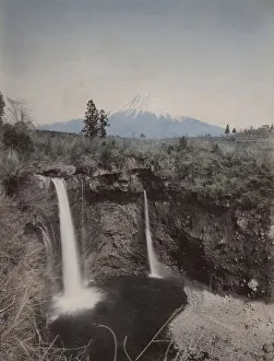 Mount Fujiyama from Odaki Waterfall, Japan