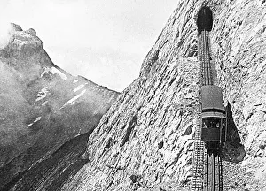 Lucerne Prints: Mount Pilatus Railway Switzerland early 1900s