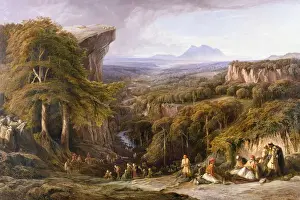 Albania Prints: Mount Tomohrit, Albania, by Edward Lear