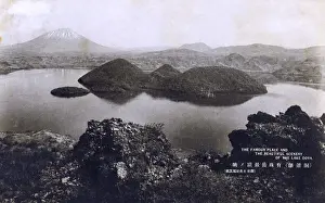 Hokkaido Prints: Mount Usu and Lake Toya, Japan