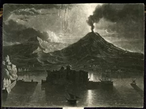 1820s Gallery: Mount Vesuvius erupting
