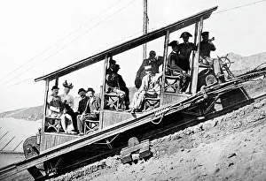 Funicular Prints: Mount Vesuvius Funicular Railway, Italy, Victorian period