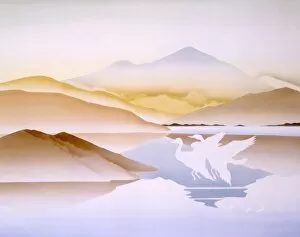 Airbrush Gallery: Mountain Lake - Fantasy Landscape