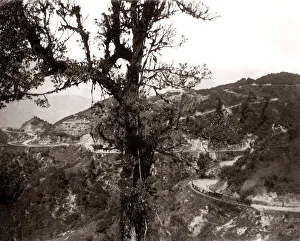 Bends Prints: Mountain railway close the the Himalayas, India, c. 1870 s