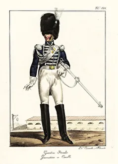 Italian Edition Prints: Mounted Grenadier of the French Royal Guard