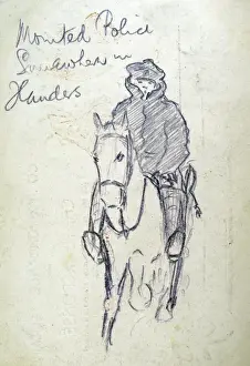 Somewhere Prints: Mounted Police Somewhere in Flanders