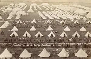 Marquee Prints: Mounted troops in camp