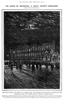 Images Dated 11th July 2018: Mourning Atmospheric Dark London House Impression