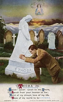 Tragedy Collection: Mourning at the grave of his lost love Thora