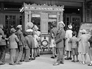 In front of the movie theater. Chicago, Illinois