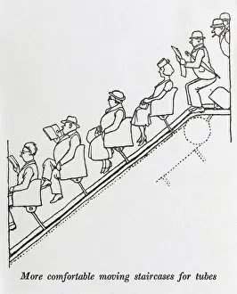 Stair Case Prints: Moving staircase / W H Robinson