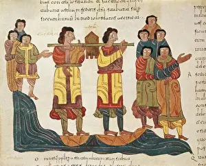 Transporting Prints: Mozarabic Bible. 10th c. Transporting the Ark