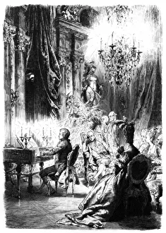 Recital Prints: Mozart performs for Kaiser Josef II c. 1780