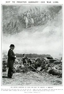Manoeuvres Prints: Mr Asquith watching field operations, May 1914