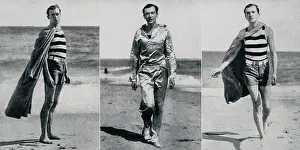 Sleeveless Prints: Mr Cecil Beaton (1904-1980) and a new Sleeveless Cloak - a new style for men on Palm Beach