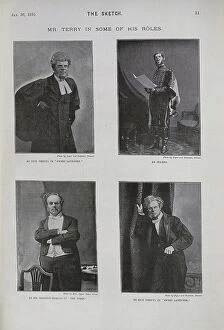 Roles Collection: Mr Edward Terry, actor, in three of his theatrical roles
