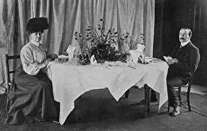 Charing Prints: Mr Eustace Miles in his restaurant at Charing Cross