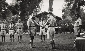 Mr F. Morgan with Aden Scouts