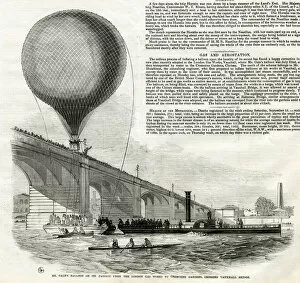 Mr Gales Balloon crossing Vauxhall Bridge, London