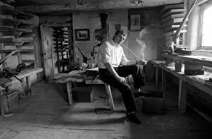 Photography by Philip Dunn Collection: Mr Ivor Southorn, at the Brosley Clay Pipe works