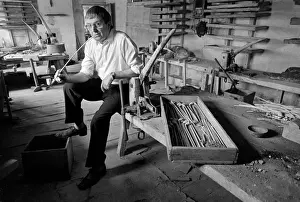 Mr Ivor Southorn, at the Brosley Clay Pipe works