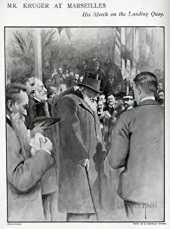Paulus Prints: Mr Kruger delivering a speech