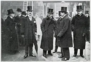 Newly Prints: Mr. Lloyd George (in the centre) performing the opening ceremony