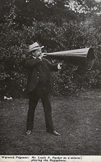 Mr Louis Napoleon Parker playing a solo on the Megaphone Mr Louis Napoleon Parker playing a solo on the Megaphone