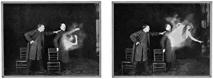 Emerging Prints: Mr Maskelynes experiment - female spirit emerging from man